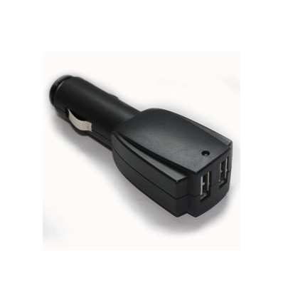 Chargeur USB bouble prise 12V/24V - allume cigare - Motorsocket